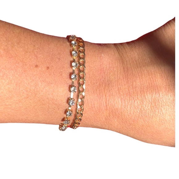 Rhinestone Chain Bracelets - Picture 4 of 13